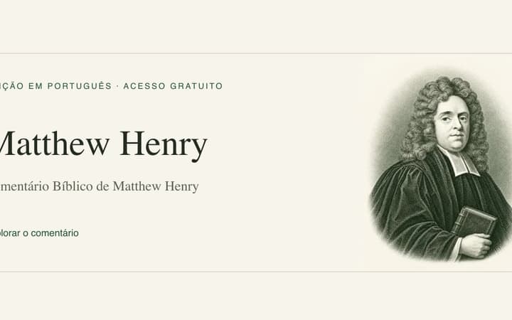 Gravura de Matthew Henry, autor do Comentário Bíblico de Matthew Henry